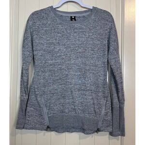 Womens ACTIVE LIFE  Gray Active knit‎ pullover sz M long sleeve